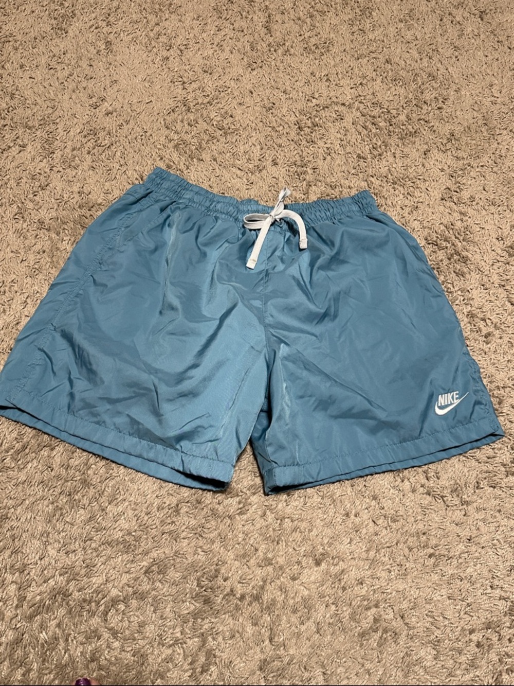 Nike Men's Athletic Shorts with White Drawstring